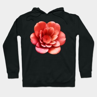 Red Orange Flower subtle texture Hoodie